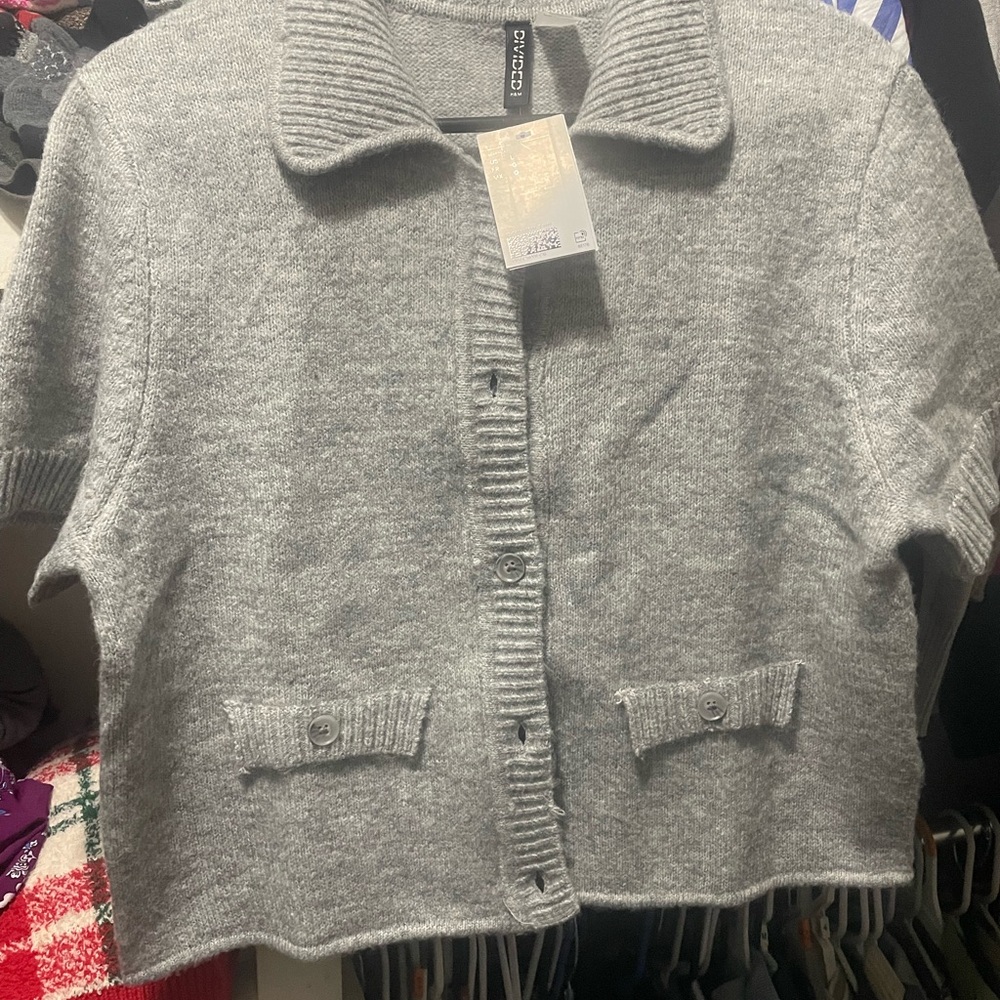 COOGI Women's Gray Button-Up Cardigan